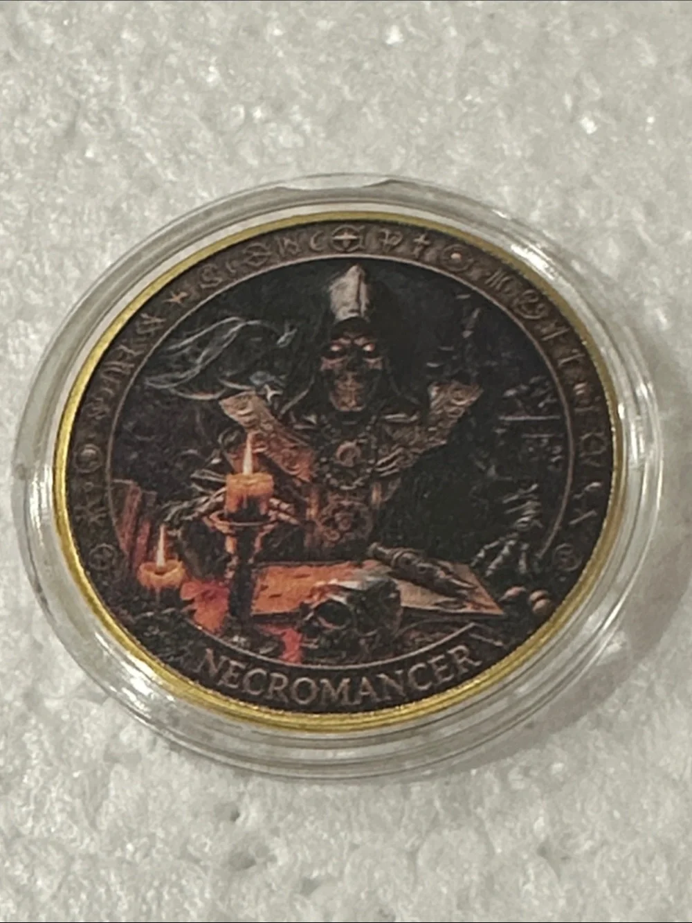 Necromancer Decorative Coin Home Accent - Black and Gold